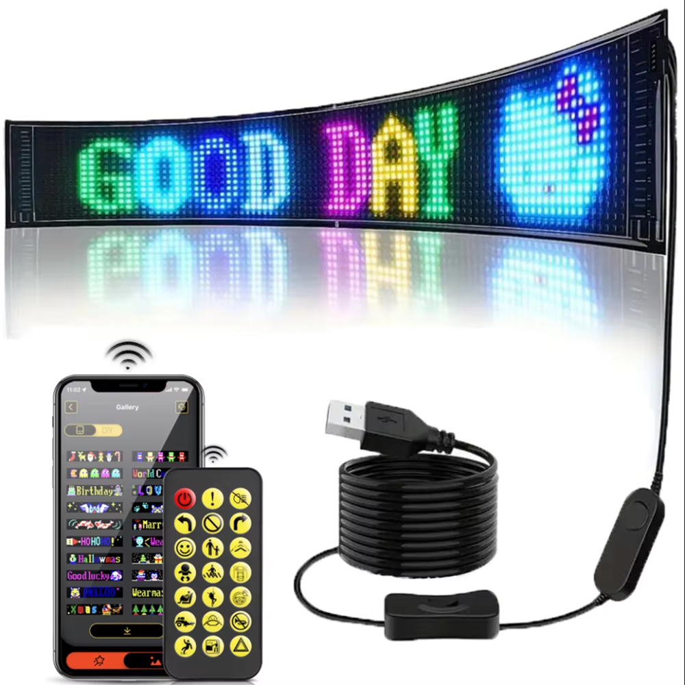Car Led Light - Panel pikselowy LED 16x96, dynamiczne, jasne